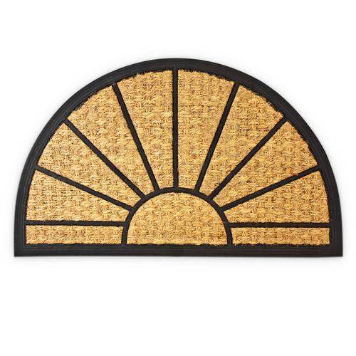 Relaxdays Paillasson Tapis De Porte Paillasson Entrée En Fibre De Coco Demi Rond Demi-Lune