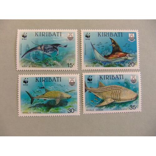 Kiribati 1991 Fauna Marina Poissons Peces Wwf Yvert 238 / 241 ** Mnh