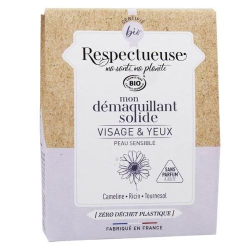 Respectueuse Mon Démaquillant Solide Visage Et Yeux Bio 27g 