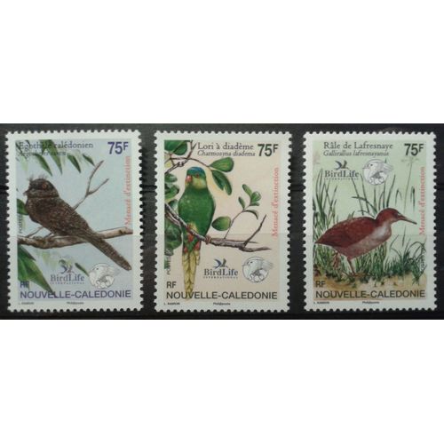 3 Timbres Nouvelle-Calédonie 2006 Yvert Et Tellier N°978, 979 Et 980 Oiseaux Menacés D'extinction Neufs**