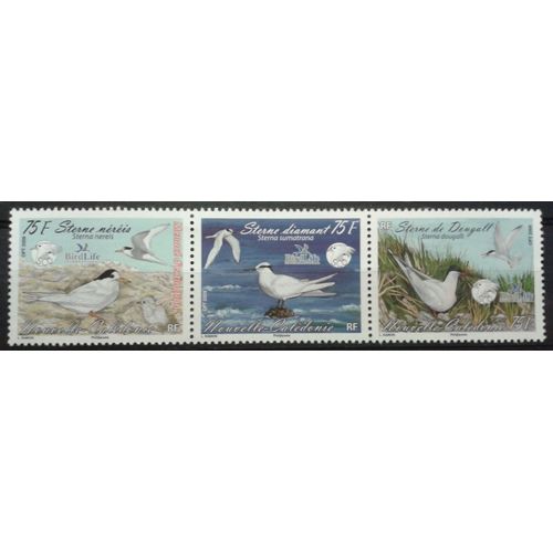 Bloc 3 Timbres Nouvelle-Calédonie 2009 Yvert Et Tellier N°1066, 1067 Et 1068 Sterne Oiseaux Menacés D'extinction Neuf**