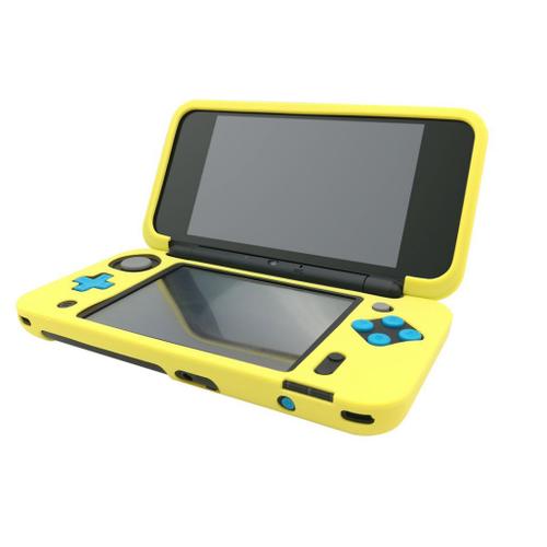 Housse Étui Protection Silicone Pour Nintendo New 2 Ds Xl (New 2ds Ll) - Anti Choc / Rayures - Jaune