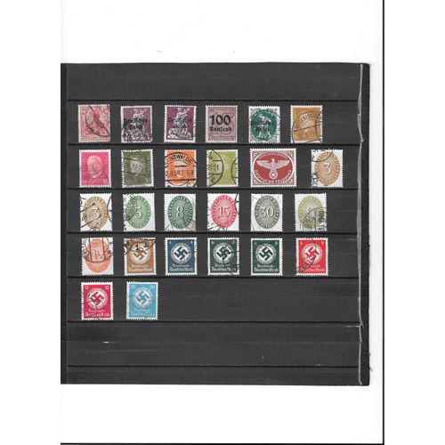 Timbres De L' Empire Allemand Oblitérés, Sans Charnières, Timbres De Service, De 1902 À 1944.