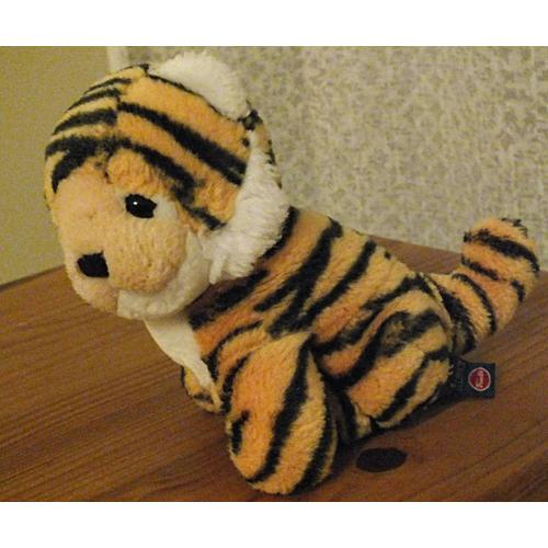 Tigre En Peluche Orange 14 Cm