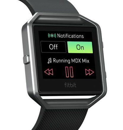 Fitbit Blaze - Montre intelligente avec bande - �lastom�re - noir - taille L - Bluetooth - 44 g_image_2|Rakuten