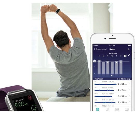 Fitbit Blaze - Montre intelligente avec bande - �lastom�re - noir - taille L - Bluetooth - 44 g_image_9|Rakuten