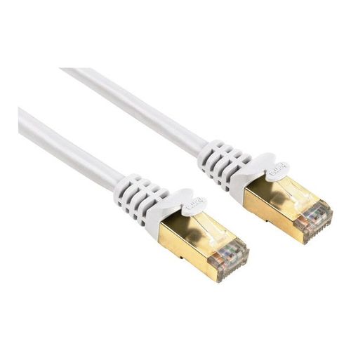 Hama - Cordon de raccordement - RJ-45 (M) pour RJ-45 (M) - 5 m - STP - CAT 5e - blanc