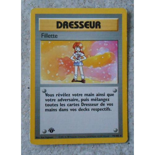 Carte Dresseur Fillette 75/102 Set De Base Fr 1ère Édition