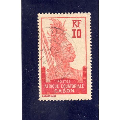 Timbre-Poste Du Gabon (Guerrier)