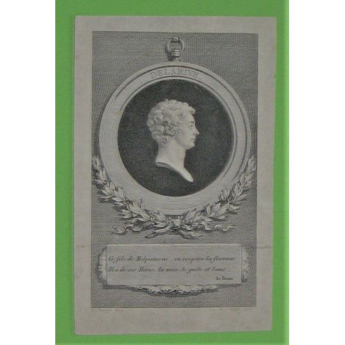 Gravure Ancienne Début 19° Delarive Acteur Théâtre.