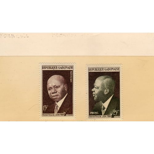 Timbres-Poste Du Gabon (Premier Ministre Léon Mba)