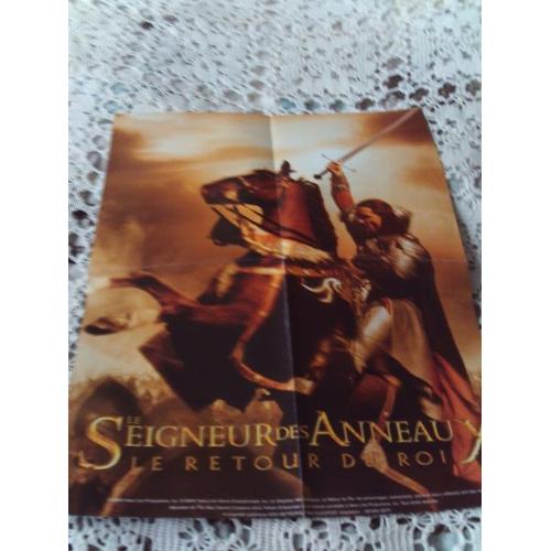 AFFICHE CINÉMA LE SEIGNEUR DES ANNEAUX LE RETOUR DU ROI 120X160 CM