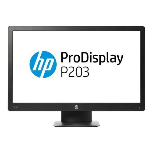 HP ProDisplay P203 - Écran LED - 20" - 1600 x 900 @ 60 Hz - VA - 250 cd/m² - 1000:1 - 5 ms - VGA, DisplayPort - noir - promo - Smart Buy