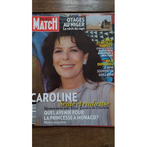 Paris Match Caroline De Monaco Cover - Jean-Paul Belmondo - J. Depardieu - Jim Harrison -Benoit Xvi