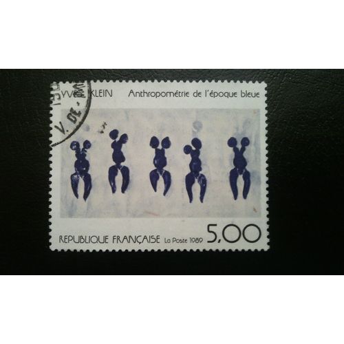Timbre France (Yt 2561 ) 1989 Yves Klein (1928-1962) "Anthropométrie De La Période Bleue
