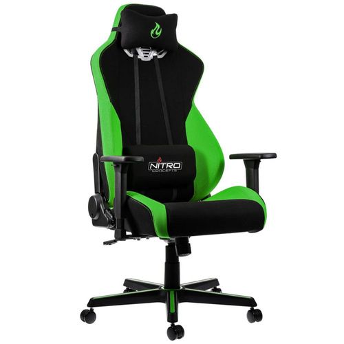 Siège Pc Gamer Nitro Concepts S300 Atomic Green - Noir/Vert/Tissu/3d