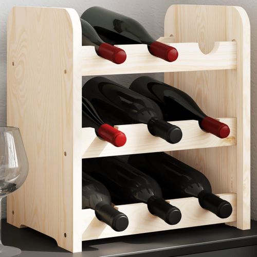 Vidaxl Casier À Vin 33x25x37 Cm Bois De Pin Massif