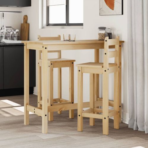Vidaxl Chaises De Bar Lot De 2 Bois De Pin Solide
