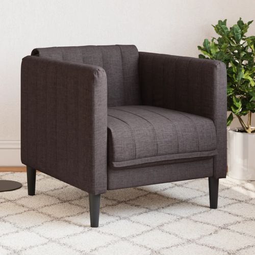 Vidaxl Fauteuil Marron Foncé Tissu