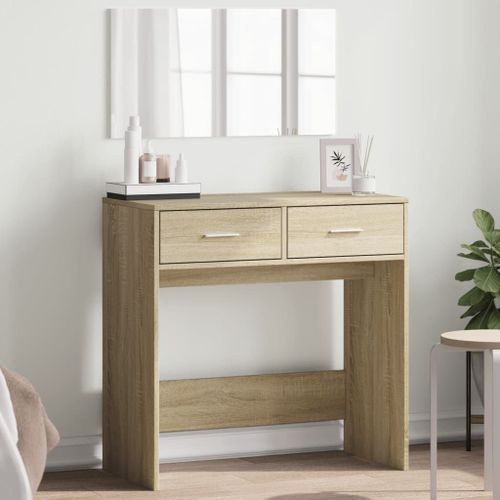 Vidaxl Coiffeuse Avec Miroir Chêne Sonoma 80x39x80 Cm