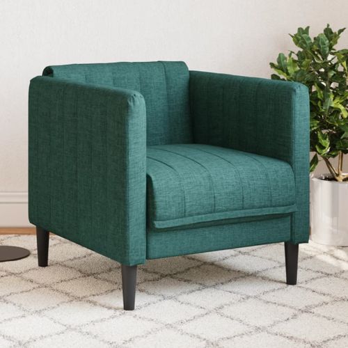 Vidaxl Fauteuil Vert Foncé Tissu