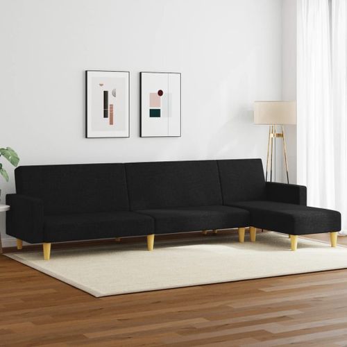 Vidaxl Ensemble De Canapés 2 Pcs Noir Tissu