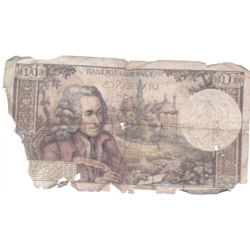 Billet De 10 Francs De France 1963 Ayant Une Histoire Vecue