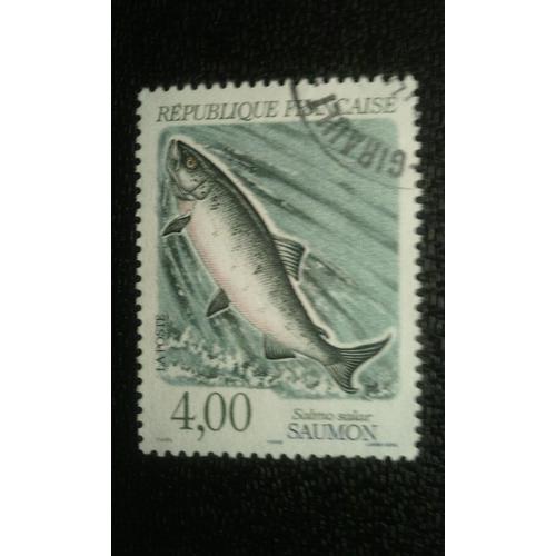 Timbre France (Yt 2665 ) 1990 Saumon Atlantique (Salmo Salar)