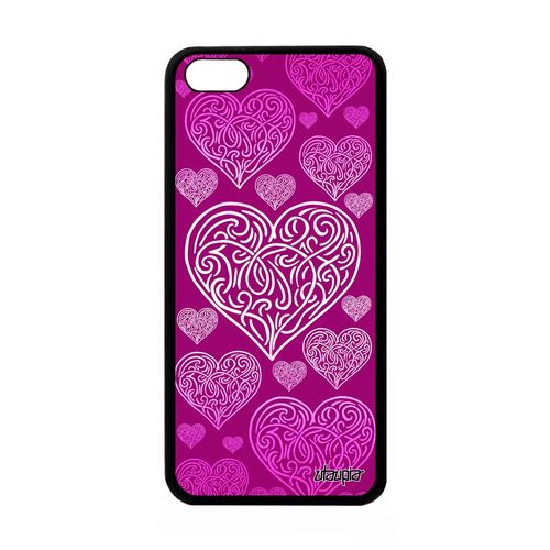 Coque Coeur Apple Iphone 5c Silicone Amitie Personnalisé Case Amour Swag Rose En