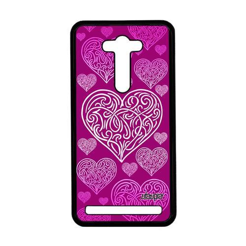 Coque C¿Ur Pour Zenfone 2 Laser Ze550kl Rose Symbole Amour Fille Rigide En Asus Zenfone 2 Laser Ze550kl