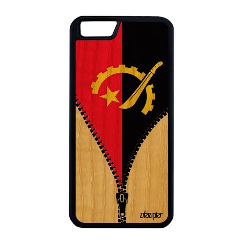 Coque Bois Iphone 6 6s Plus Silicone Drapeau Angola Angolais Personnalisé Iphone 6 Plus Iphone 6s Plus