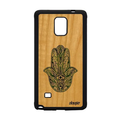 Coque Silicone Pour Samsung Note 4 Bois Naturel Main De Fatma Vert Design Samsung Galaxy Note 4