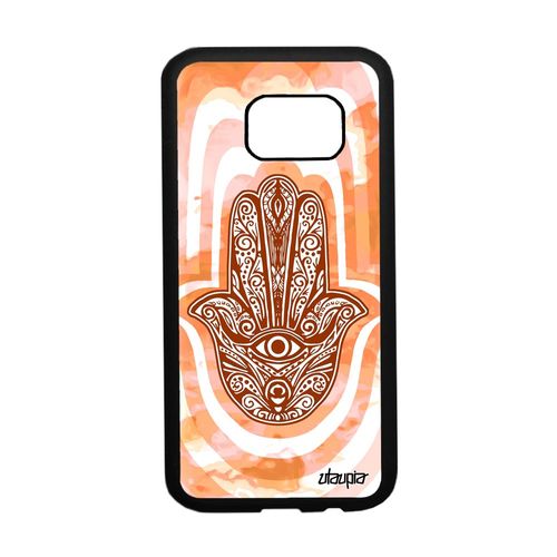 Coque Antichoc Samsung S7 Silicone Main De Fatma Orange Bumper Telephone Samsung Galaxy S7