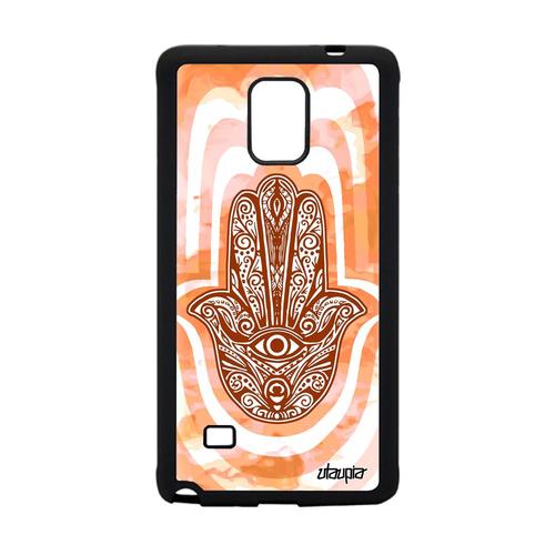 Coque Silicone Note 4 Main De Fatma Orange Porte Bonheur Fatima A Samsung Galaxy Note 4