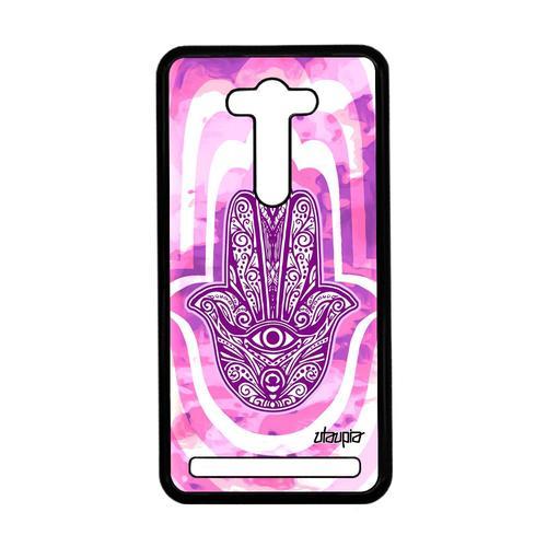 Coque Pour Asus Zenfone 2 Laser Ze550kl Main De Fatma Fatima Talisman Etui Rose