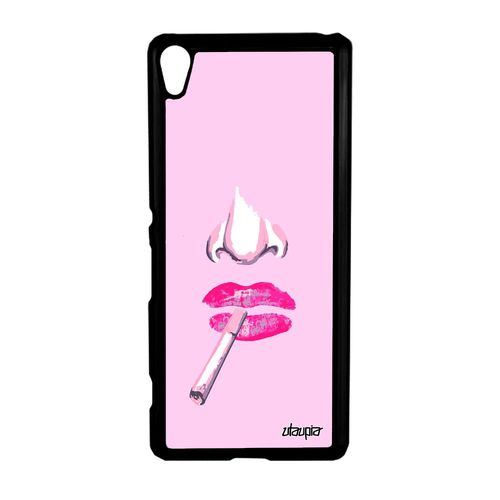 Coque Visage Pour Xperia Xa 4g Telephone Etui Rose Abstrait Femme Pas Cher Sony Xperia Xa