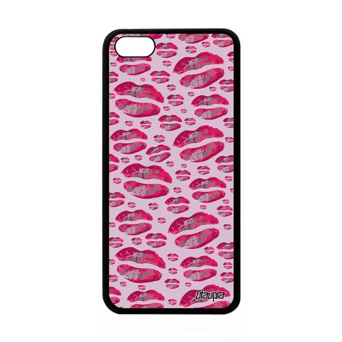 Coque Apple Iphone 5c Silicone Smack Housse Fille Tpu Femme Rose Made In France