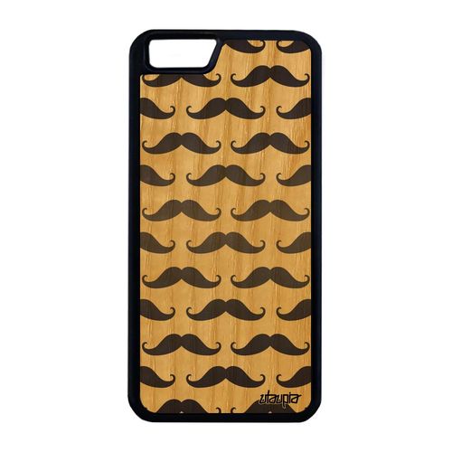 Coque Iphone 6 6s Plus Bois Silicone Moustache Dessin Design Personnalisé Iphone 6 Plus Iphone 6s Plus