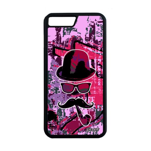 Coque Iphone 8 Plus Silicone Monsieur Moustache Graf Street Art Homme Rose