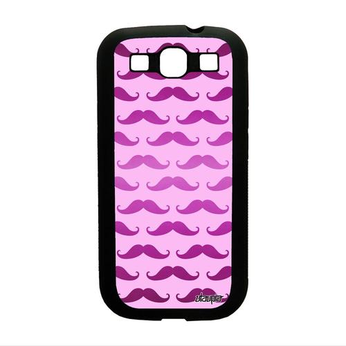 Coque Galaxy S3 Silicone Moustache Rose Etui Swag Metal A Made In France Samsung Galaxy S3