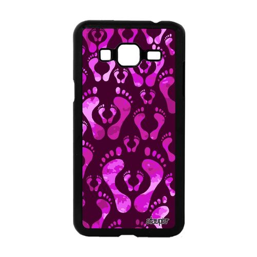 Coque Pour J3 Pied Pas Cher Jolie Rose Etui Trace De Pas Case En Samsung Galaxy J3