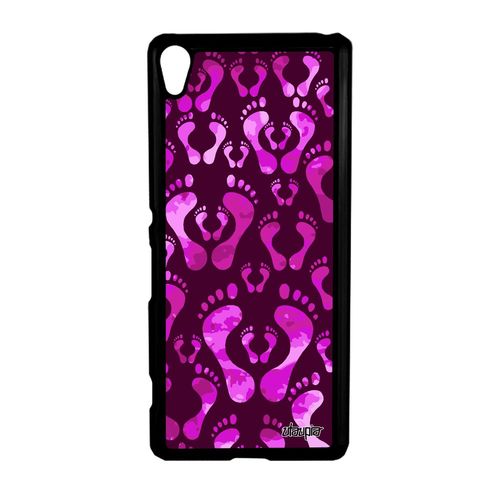 Coque Xperia Xa Pied Dessin Rose Personnalisé Imprime Jolie Trace De Pas En Sony Xperia Xa