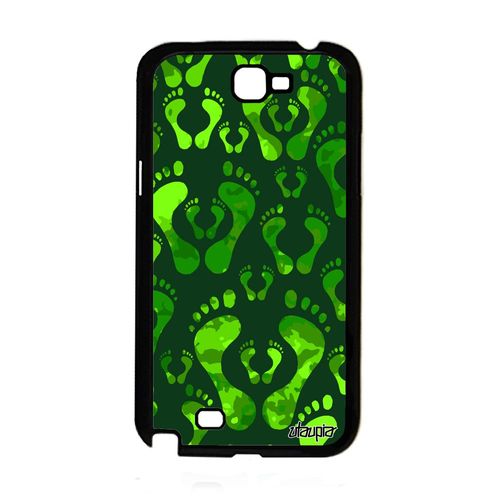Coque Silicone Trace De Pas Note 2 Couleur Imprime Fantaisie Vert Samsung Galaxy Note 2