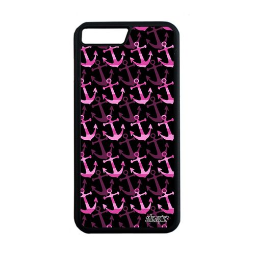Coque Pour Iphone 8 Plus Silicone Ancre Rose Graphique Fille Tattoo En