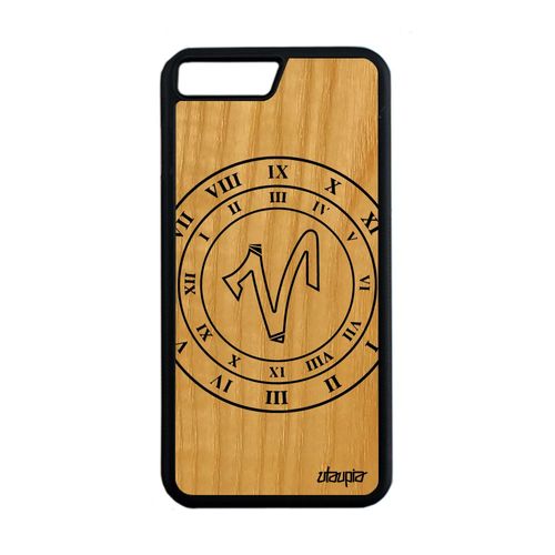 Coque Silicone Iphone 8 Plus Bois Signe Astrologique Belier Noir Etui De