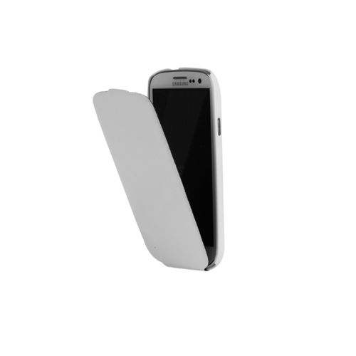 Samsung Galaxy S3 Etui A Rabat Blanc White Cuir Similu (Pu)