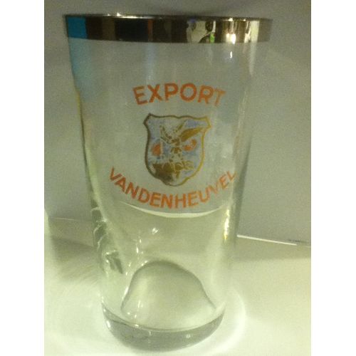 Verre À Bière Ancien Export Vandenheuvel Bords Argentés