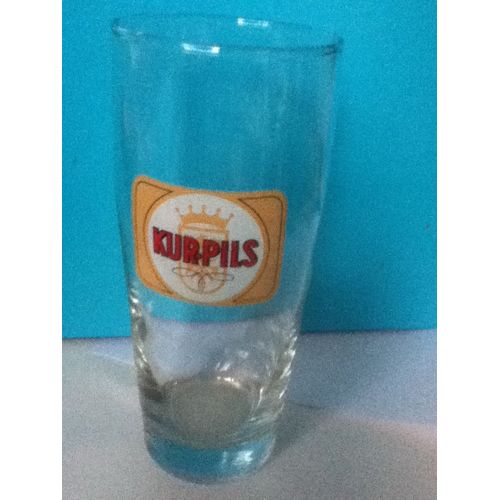 Verre À Bière Ancien "Kur-Pils" Emaillé Avec Couronne
