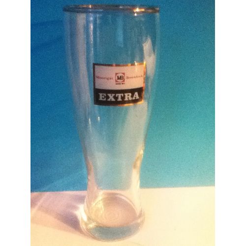 Verre À Bière Ancien " Moortgat Breendonck Extra" Bords Dorés