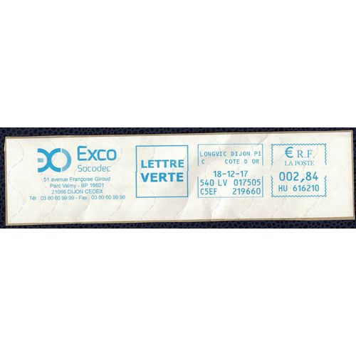 France Ema Empreinte Postmark Sur Fragment Exco Socodec Expertise Comptable Dijon